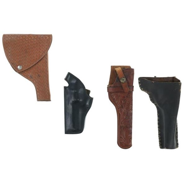 Leather Holsters Marked & Unmarked 20th C (4)