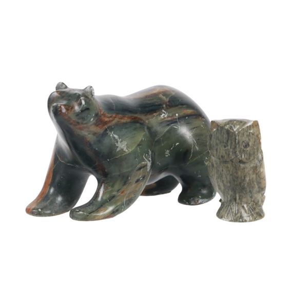Hand Carved Stone Animal Effigies 20th C (2)