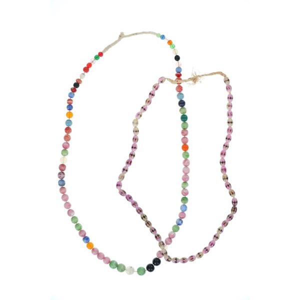Bohemian Glass & Acrylic Trade Bead Necklaces