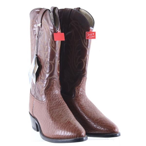 Tony Lama Leather & Bull Hide Boots Made In Mexico