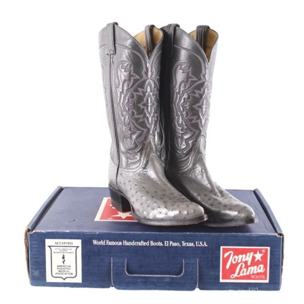 Tony Lama Leather & Full Quill Ostrich Men's Boots