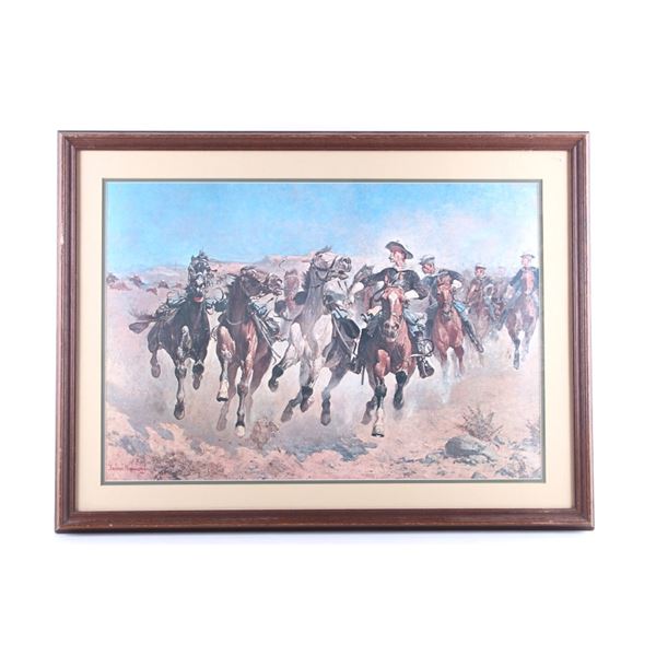 Frederic Remington "Dismounted" Framed Print