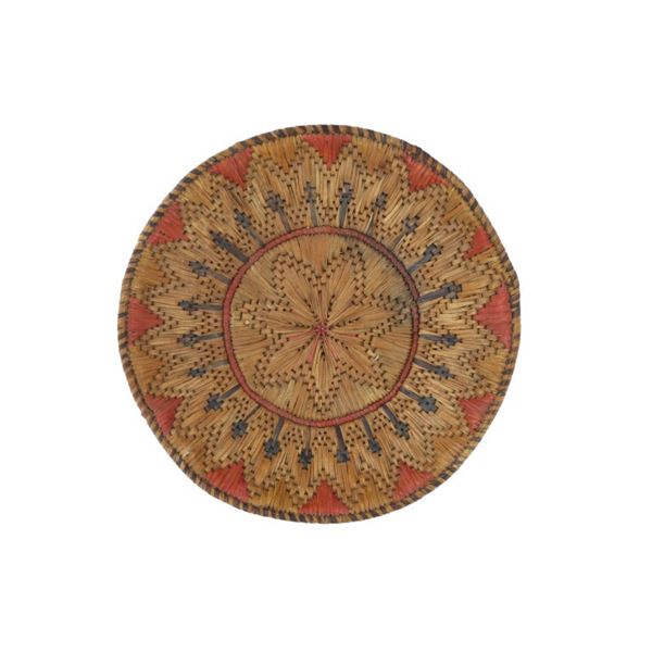 Pacific Northwest Coast Indian Woven Coil Basket