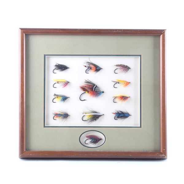 Twelve Framed Flies From "The Salmon Fly" Book