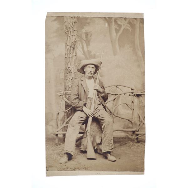 Duck Hunter & Punt Gun Original Cabinet Card Photo