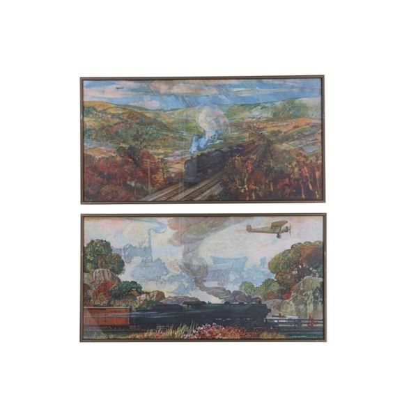 Charles S. Chapman Locomotive Travel Prints (2)