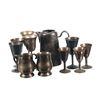 Image 1 : Silver Plate Chalices & Pitcher By Various Makers