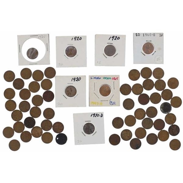 United States Wheat & Lincoln Head Coins 1912-1960