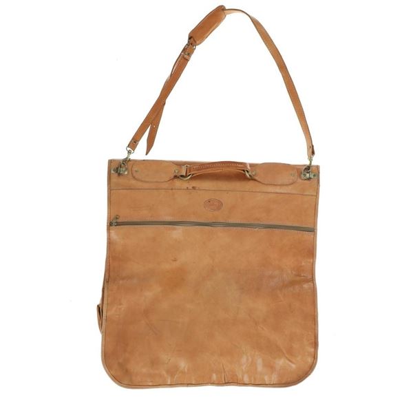 Vintage Sergios Leather Two-Suit Garment Bag