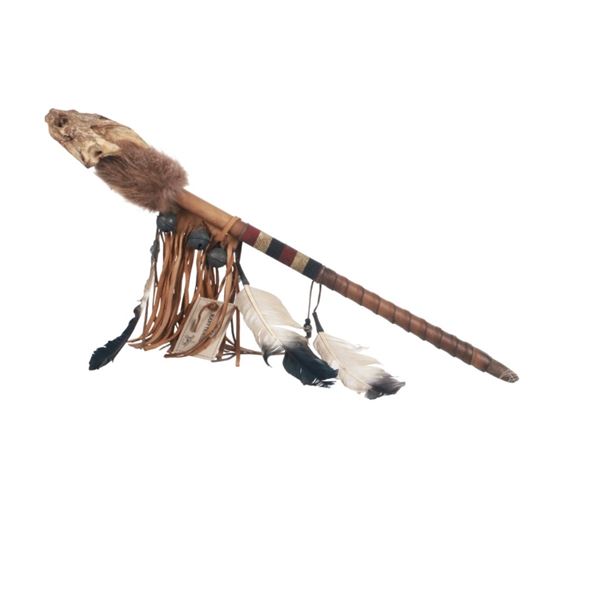 Chippewa Cree Turtle Skull Hoop Dance Stick
