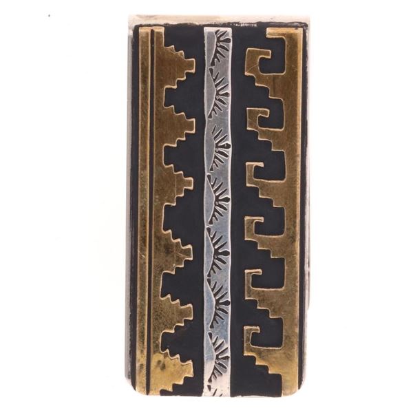 Navajo Singer Sterling Silver 12k GF Money Clip
