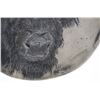 Image 3 : Signed Stretched Rawhide Buffalo Mixed Media