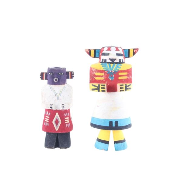 Vintage Hopi Handcarved Kachina Polychrome Dolls