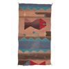 Image 2 : Mexican Pescado & Banded Wool Rug Pair c. 1960s