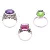 Image 1 : Vintaqge Sterling Silver Multistone Rings