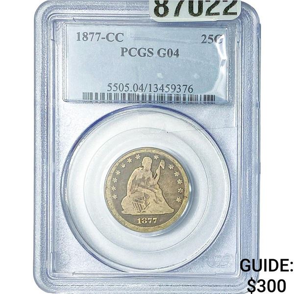 1877-CC Seated Liberty Quarter PCGS G04
