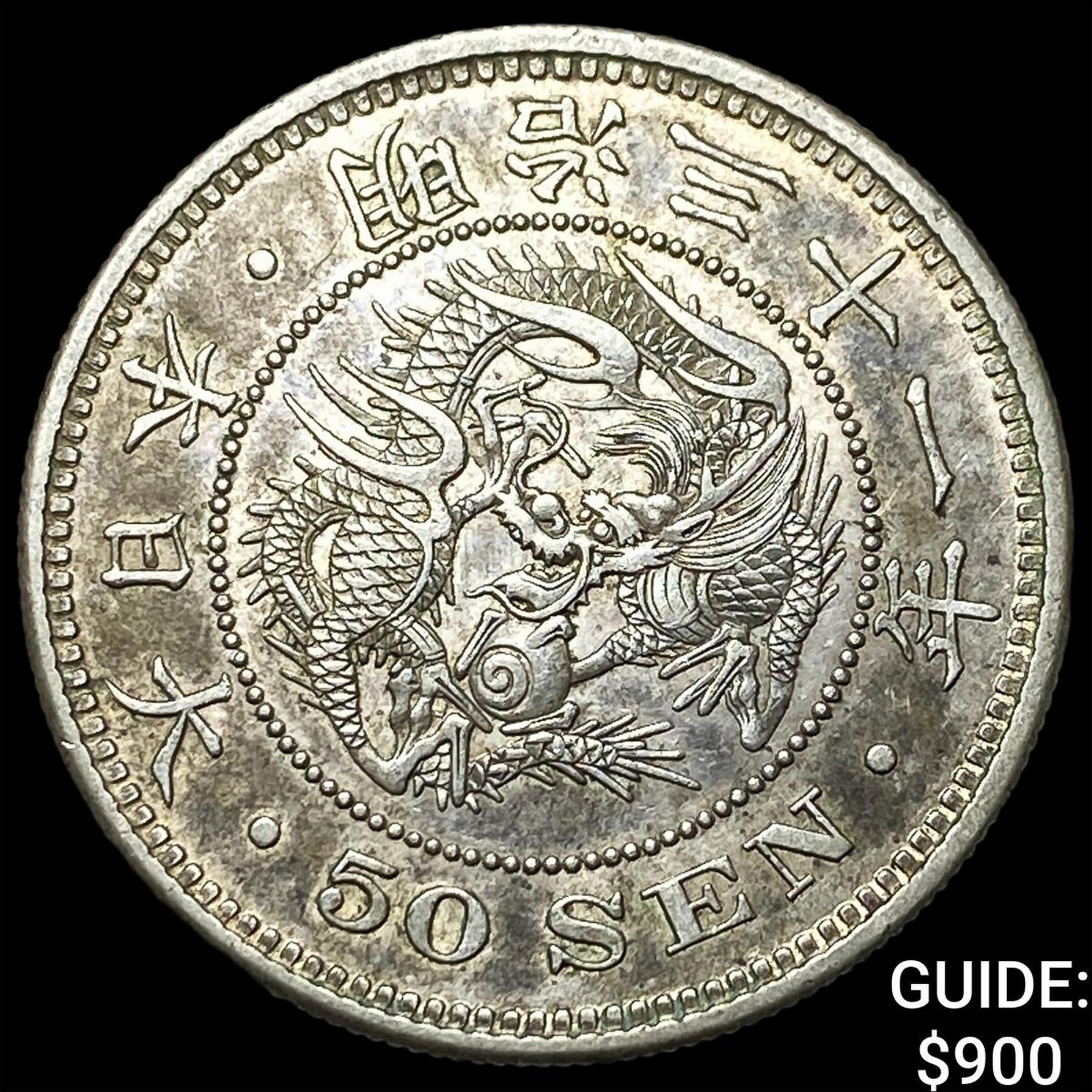 Yr.37[1904] Japan Silver 50 Sen