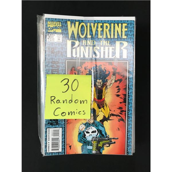 LOT OF 30 MARVEL AND DC COMICS (VARIOUS TITLES)