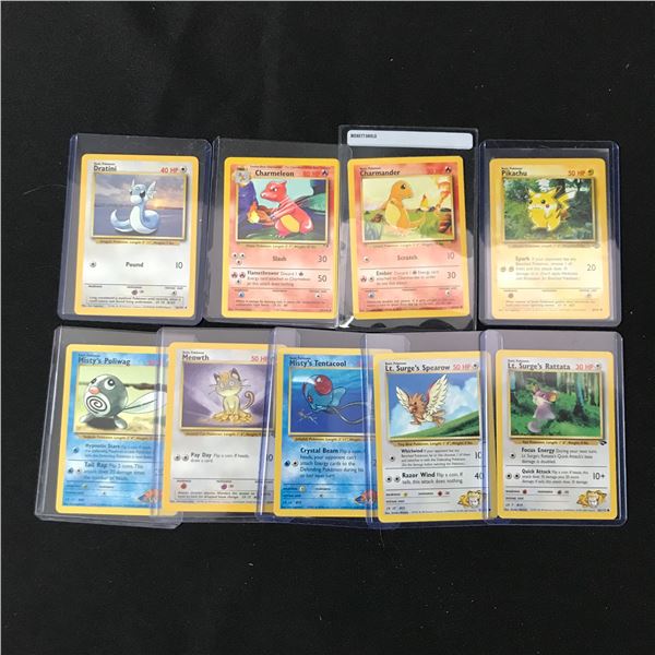 LOT OF 9 LOOSE POKEMON TCG TRADING CARDS - INCLUDING PIKACHU