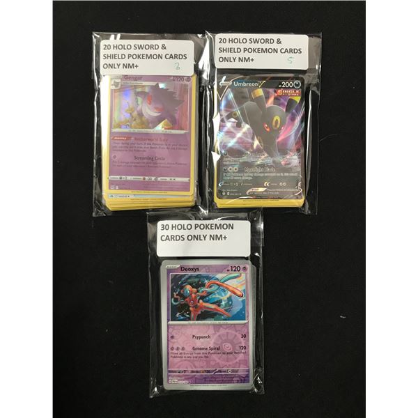 LOT OF 70 POKEMON TCG HOLO TRADING CARDS