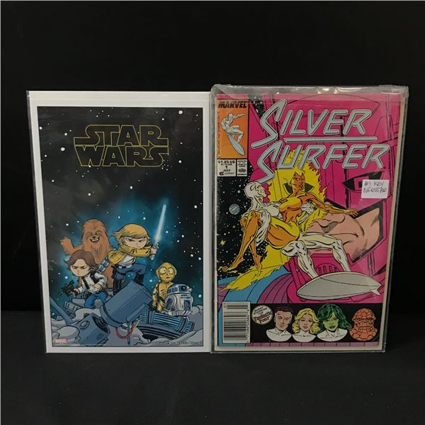 LOT OF 2 COMICS - INCLUDING SILVER SURFER #1