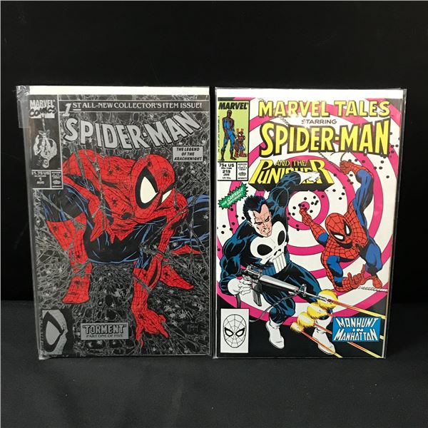 LOT OF 2 COMICS FEATURING SPIDERMAN - MARVEL COMICS
