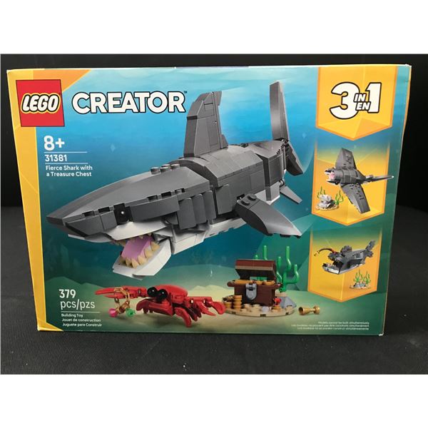 LEGO CREATOR #31381 FIERCE SHARK WITH TREASURE CHEST SEALED IN ORIGINAL PACKAGING
