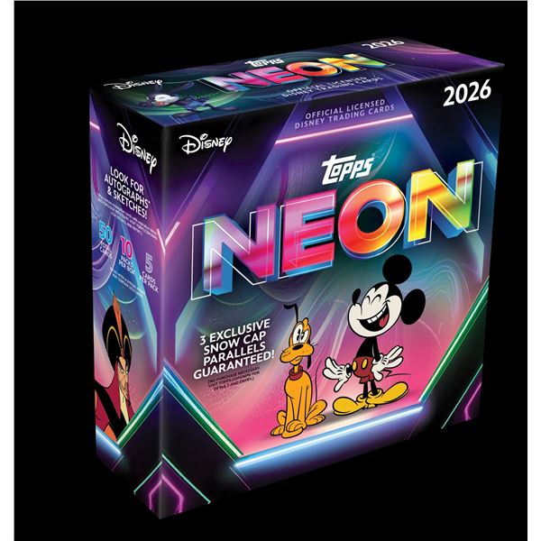 2026 TOPPS DISNEY NEON SEALED TRADING CARDS BOX