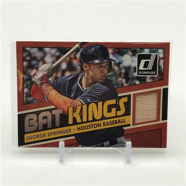 2015 PANINI DONRUSS BASEBALL GEORGE SPRINGER GAME USED MATERIAL TRADING CARD