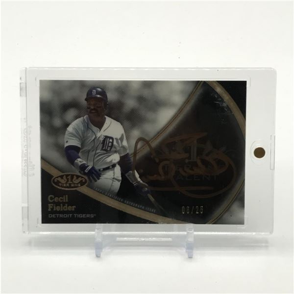 2020 TOPPS CERTIFIED TIER ONE TALENT AUTOGRAPH CARD CECIL FIELDER SIGNED TRADING CARD 06/25