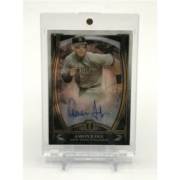 2019 TOPPS TRIBUTE BASEBALL AARON JUDGE SIGNED TRADING CARD 14/15