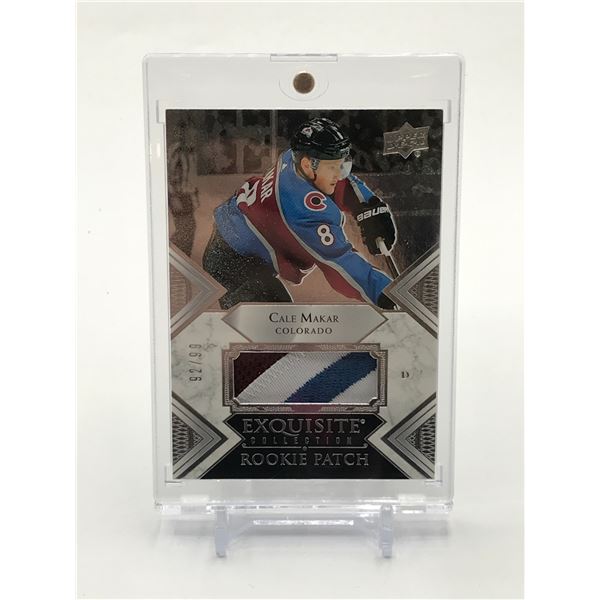 2019-20 UPPER DECK EXQUISITE COLLECTION HOCKEY CALE MAKAR ROOKIE PATCH TRADING CARD 92/99