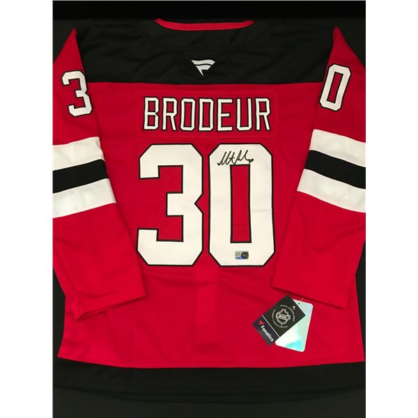 MARTIN BRODEUR SIGNED NEW JERSEY DEVILS CUSTOM JERSEY - ELITE SPORTS COA