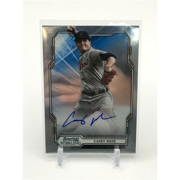 2019 TOPPS BOWMAN STERLING CASEY MIZE SIGNED TRADING CARD