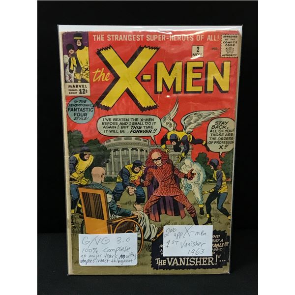 BIG KEY X-MEN NO.2 2ND APP OF X-MEN 1ST VANISHER (1963) - MARVEL COMICS
