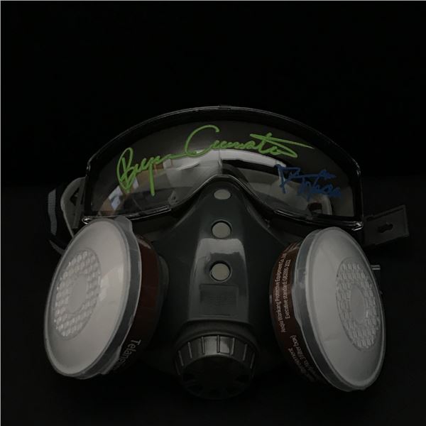 BRYAN CRANSTON AND DEAN NORRIS SIGNED BREAKING BAD GAS MASK - KB AND WWOC COA