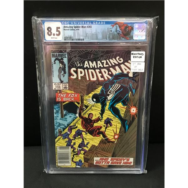 THE AMAZING SPIDERMAN BY MARVEL COMICS NEWSSTAND EDITION 1ST APP SILVER SABLE - CGC GRADE 8.5