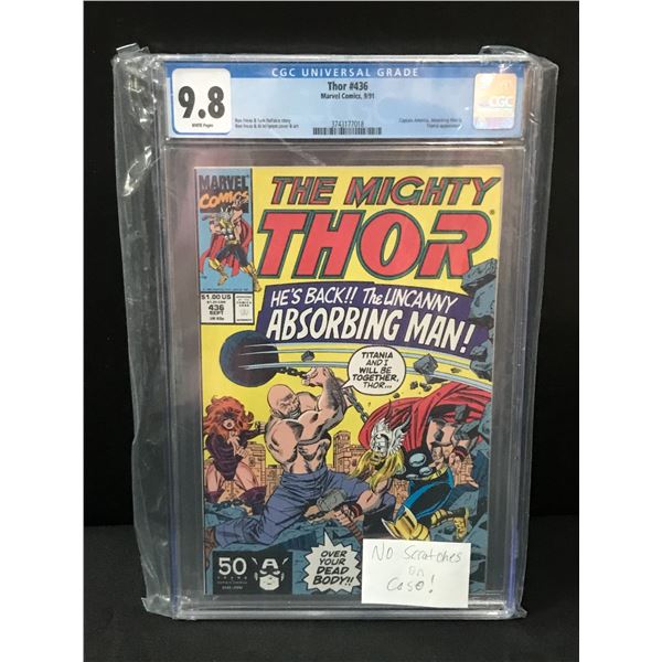 THE MIGHTY THOR #436 BY MARVEL COMICS - CGC GRADE 9.8