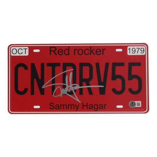 SAMMY HAGAR SIGNED CNTDRV55 LICENSE PLATE - BECKETT COA