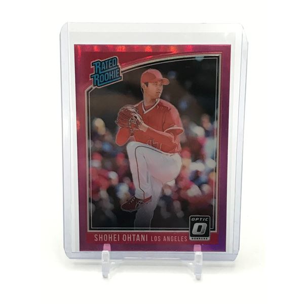 2018 PANINI DONRUSS OPTIC BASEBALL SHOHEI OHTANI RATED ROOKIES TRADING CARD