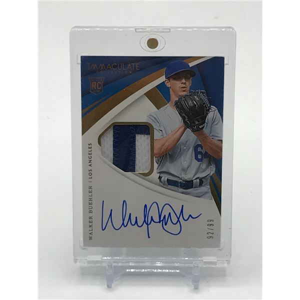 2018 PANINI IMMACULATE COLLECTION BASEBALL WALKER BUEHLER SIGNED PATCH TRADING CARD 92/99
