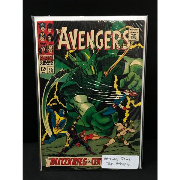 THE AVENGERS #45 HERCULES JOINS THE AVENGERS - MARVEL COMICS
