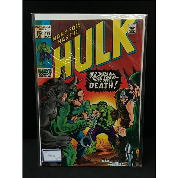 THE INCREDIBLE HULK #139 - MARVEL COMICS