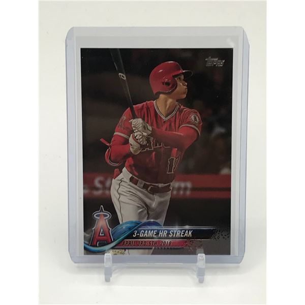 2018 TOPPS SHOHEI OHTANI ROOKIE CARD