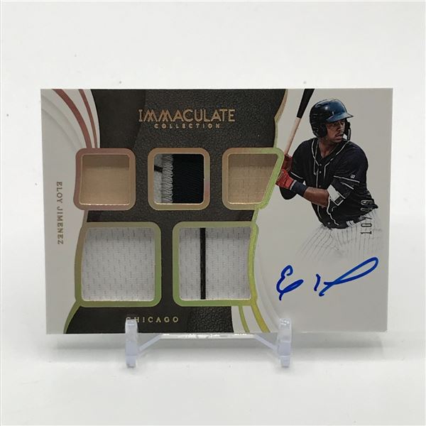 2019 PANINI IMMACULATE ELOY JIMENEZ ROOKI PATCH AUTO 10/49