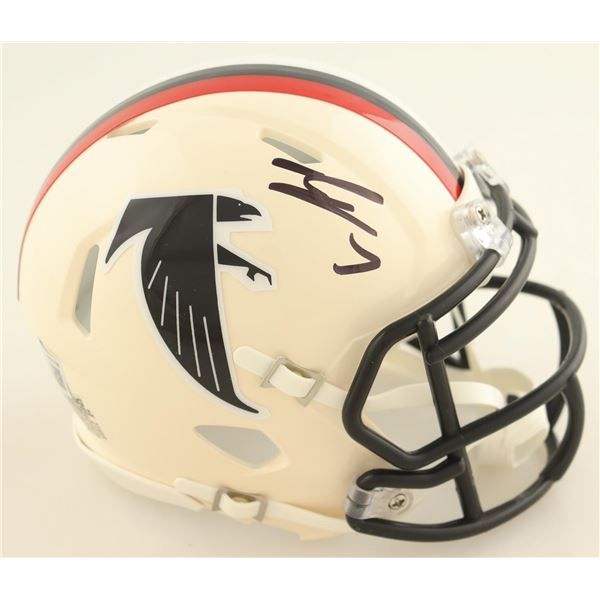 BIJON ROBINSON SIGNED ATLANTA FALCONS MINI HELMET (BECKETT COA)