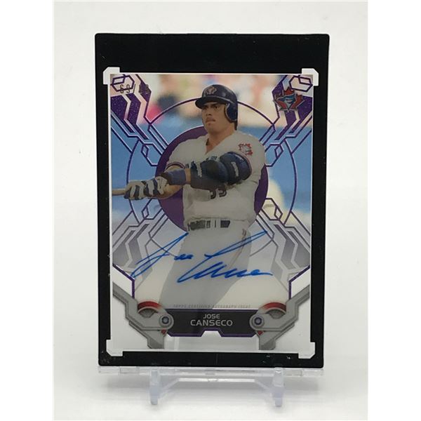 2019 TOPPS HIGH TEK JOSE CANSECO SIGNED TRADING CARD 69/99