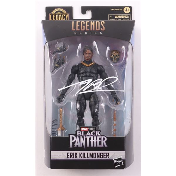 MICHAEL B JORDAN SIGNED ERIK KILLMONGER BLACK PANTHER ACTION FIGURE - BECKETT COA