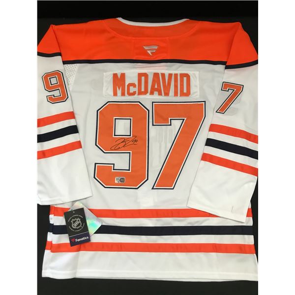 CONNOR MCDAVID SIGNED EDMONTON OILERS CUSTOM JERSEY - ELITE SPORTS COA