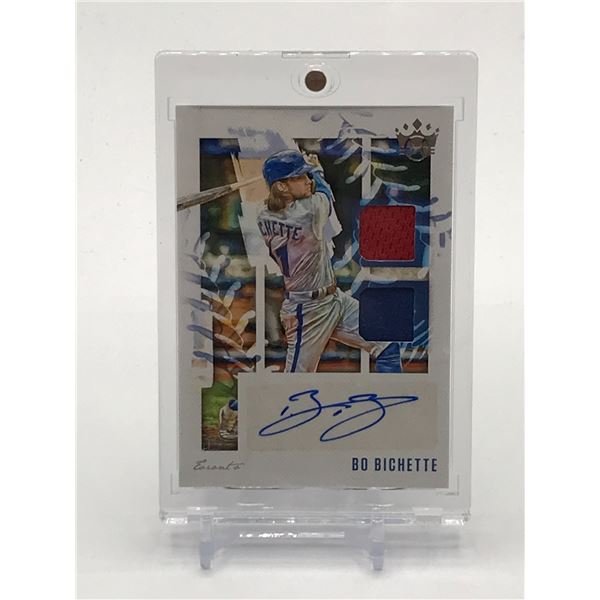 2020 PANINI DIAMOND KINGS BASEBALL BO BICHETTE SIGNED DUAL PATCH TRADING CARD